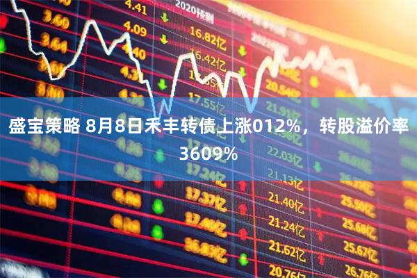 盛宝策略 8月8日禾丰转债上涨012%，转股溢价率3609%