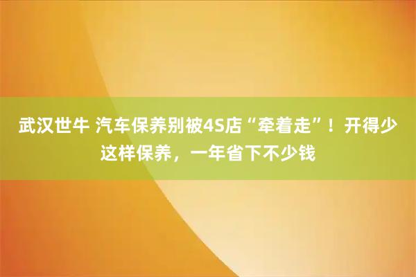 武汉世牛 汽车保养别被4S店“牵着走”！开得少这样保养，一年省下不少钱